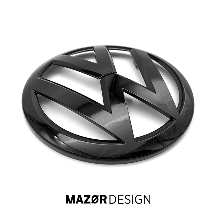 VW T6 T6.1 - Emblem Vorne & Hinten Schwarz Schwarz Glanz