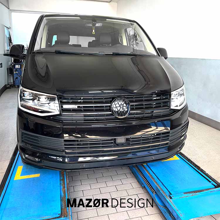 VW T6 T6.1 - Emblem Vorne & Hinten Schwarz Schwarz Glanz