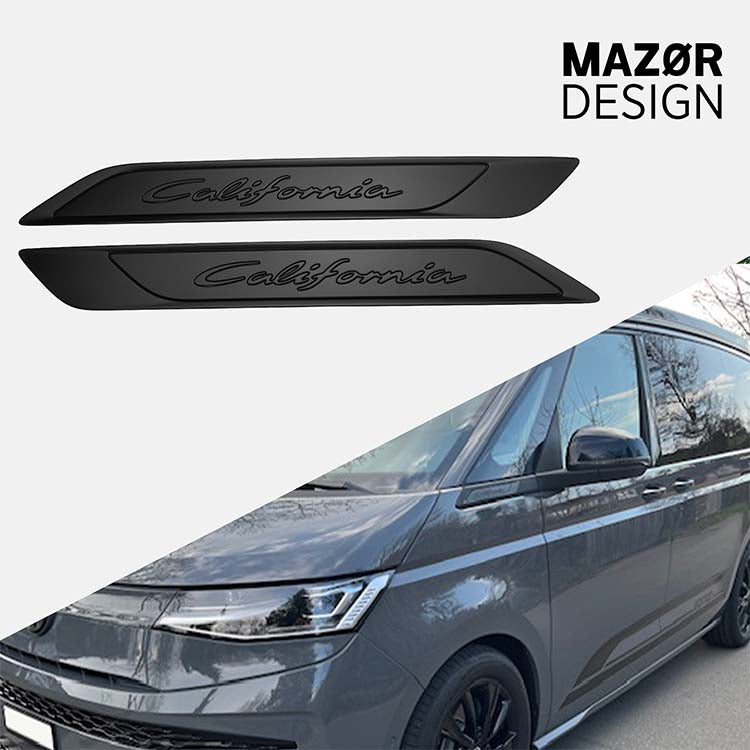VW T7 - California Schriftzug Schwarz MATT Seitlich Kotflügel Plakette