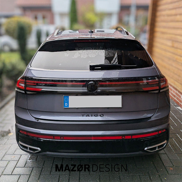 VW Taigo - Emblem Hinten Schwarz Glanz