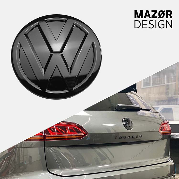 VW Touareg 3 - Emblem Hinten Schwarz Glanz