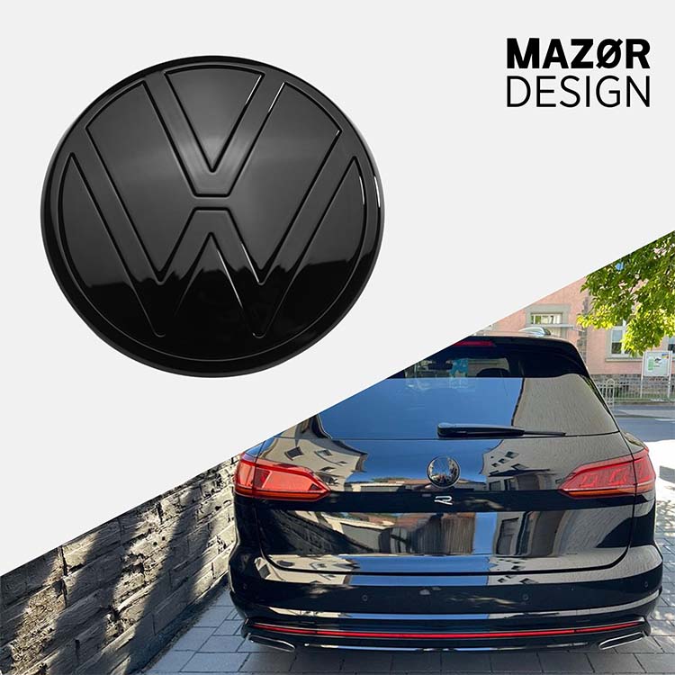 VW Touareg 3 Facelift - Emblem Hinten Schwarz (08/20-05/23)