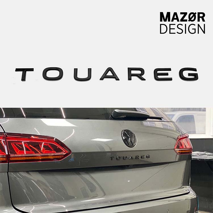 VW Touareg 3 Facelift - Schriftzug Hinten Schwarz Glanz