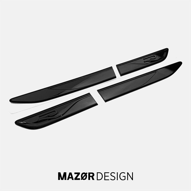 VW Touareg 3 Facelift - R / R-Line Emblem Seite Schwarz Glanz