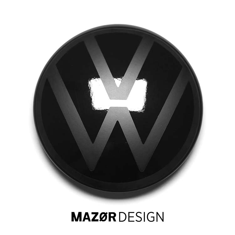 VW Golf 8 - Emblem Vorne Schwarz Glanz